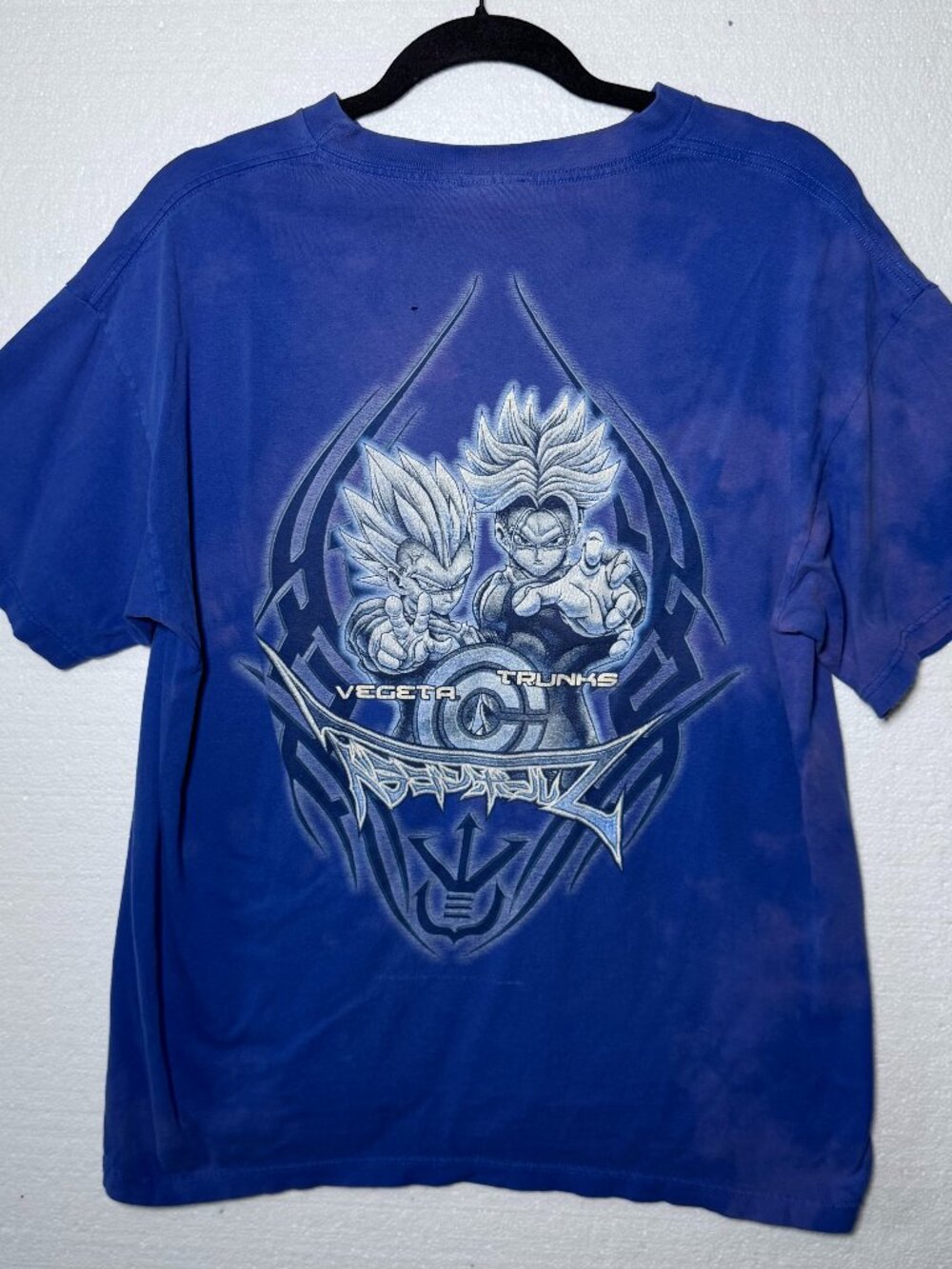 Vintage Dragon Ball Z 2002 Mens Medium Vegeta Trunks Graphic T-Shirt Anime Y2K